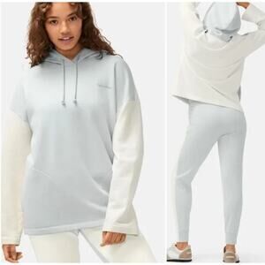 NWT Outdoor Voices Soft Cotton Oversized Hoodie in Dove/Bone